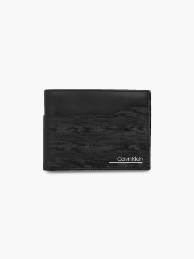 Calvin Klein Táskák & Kiegészítők HU342617 | Calvin Klein Bőr Billfold Férfi Pénztárca Fekete